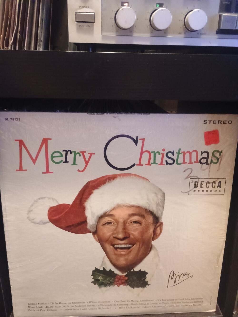 BING CROSBY LP Merry Christmas LP Decca DL 78128 Rare 60's Press VG+ In Shrink